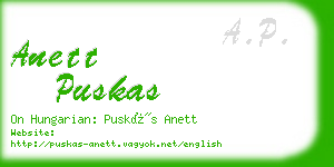 anett puskas business card